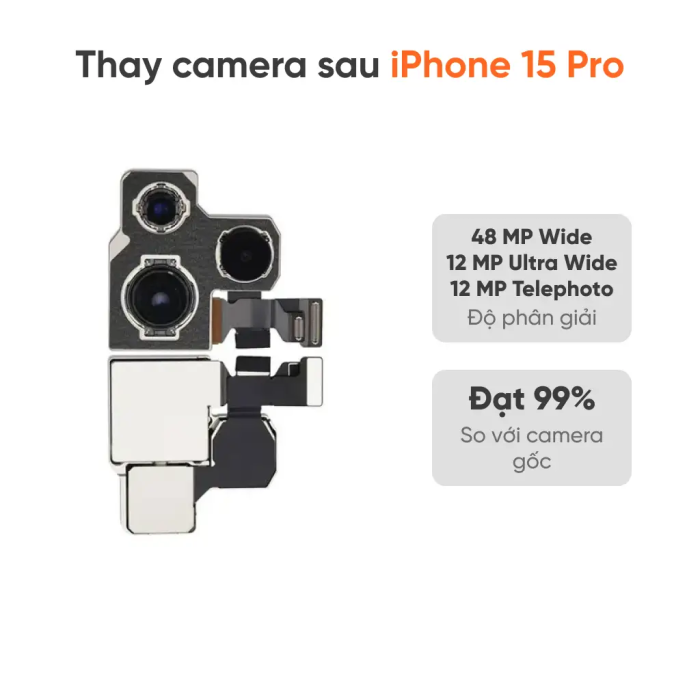 Thay camera sau iPhone 15 Pro