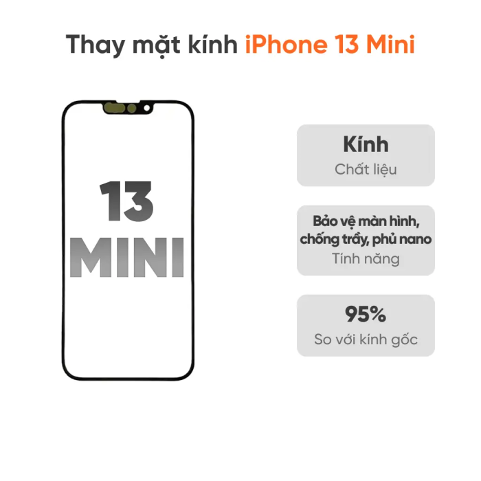 Thay mặt kính iPhone 13 Mini