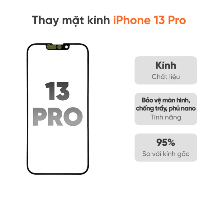 Thay mặt kính iPhone 13 Pro