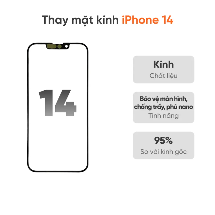 Thay mặt kính iPhone 14