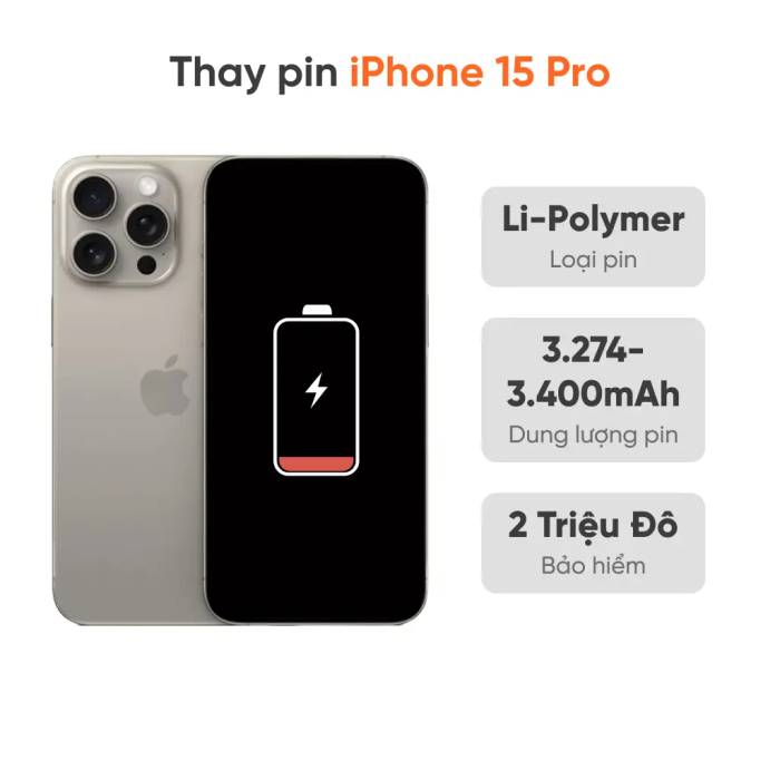 Thay pin iPhone 15 Pro