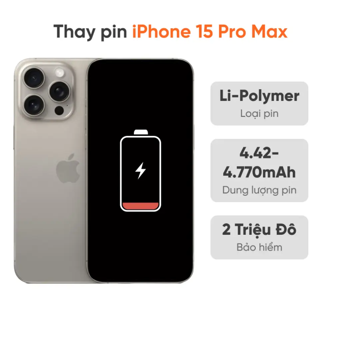 Thay pin iPhone 15 Pro Max
