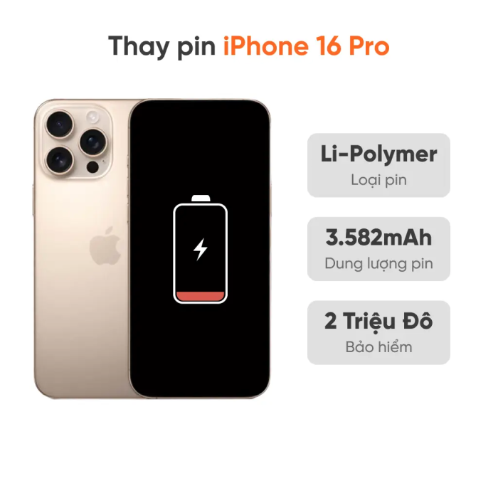 Thay pin iPhone 16 Pro
