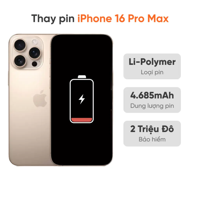 Thay pin iPhone 16 Pro Max